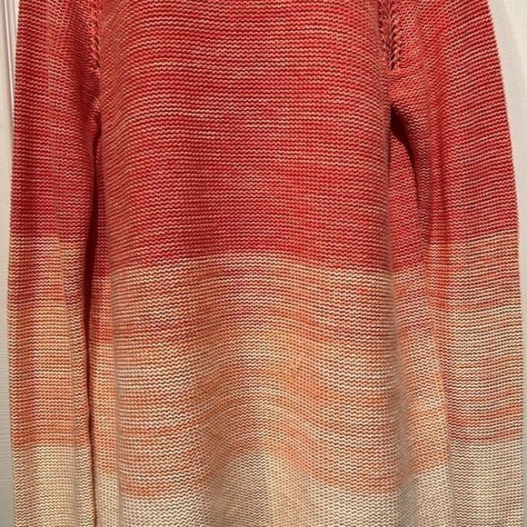 Natural Reflections Cotton Orange Toned Ombre‎ Long Sleeve  Sweater Size L - Picture 4 of 13